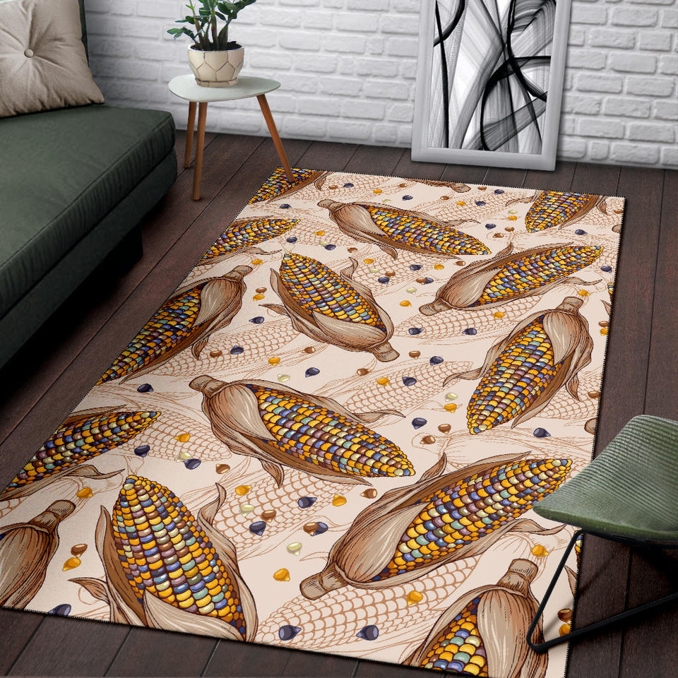 Corn Pattern Print Design 03 Area Rug