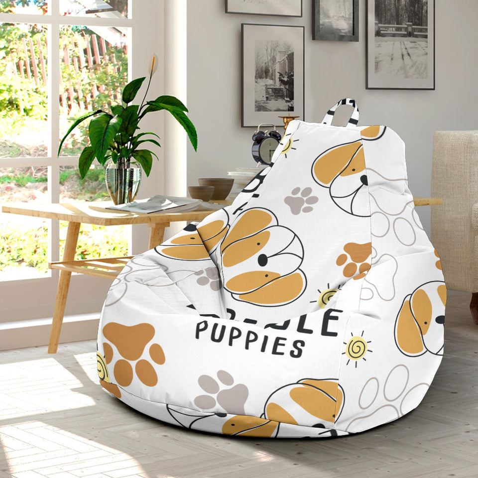 Cute Beagle Dog Pattern Background Bean Bag Cover