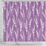 Lavender Flowers Purple Pattern Shower Curtain Fulfilled In US