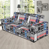 Skate Board Pattern Print Design 04  Sofa Slipcover