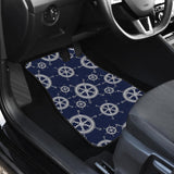 Nautical Steering Wheel Design Pattern Front Car Mats