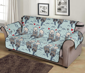 Lovely Sea Otter Pattern Sofa Cover Protector