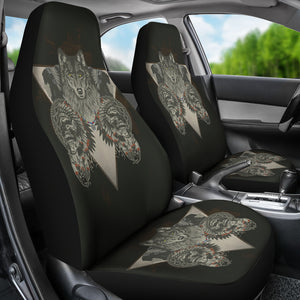 Wolf & Skulls Custom Car Seat Covers