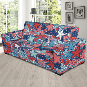 Hand Drawn Colorful Starfish Sofa Slipcover