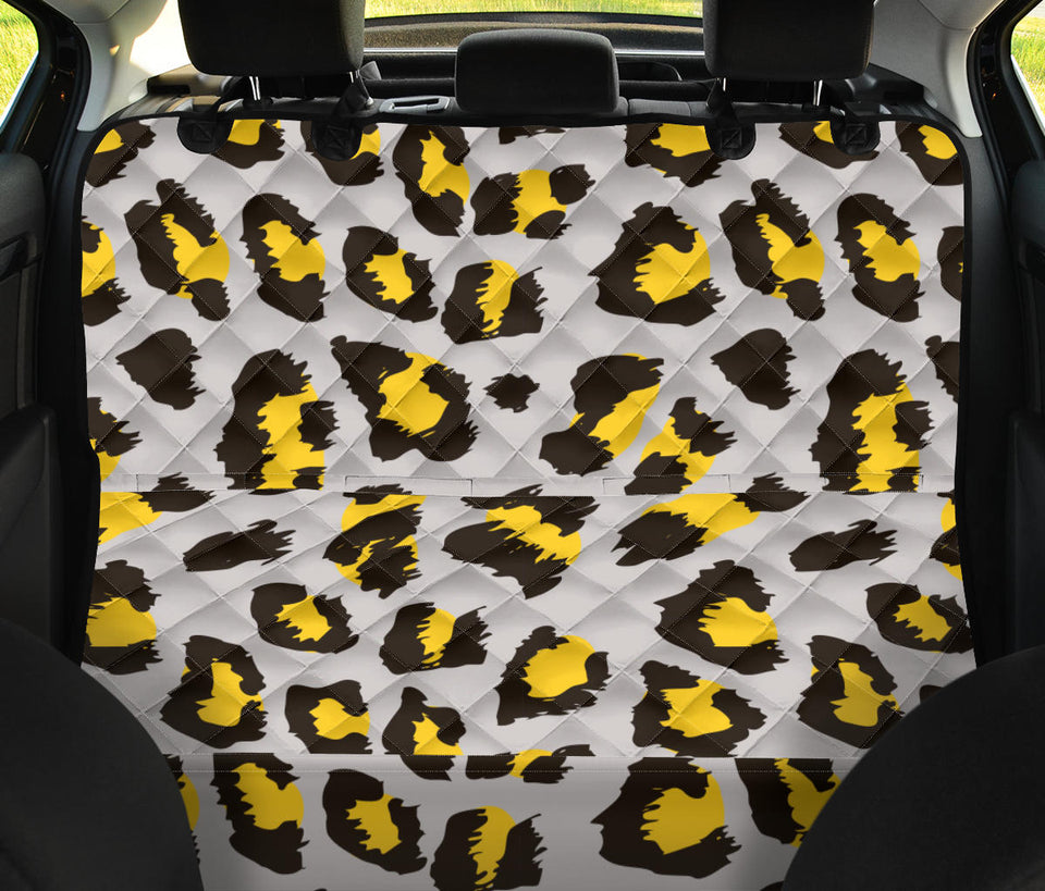 Gray Leopard Print Pattern Dog Car Seat Covers