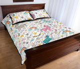 Colorful unicorn pattern Quilt Bed Set