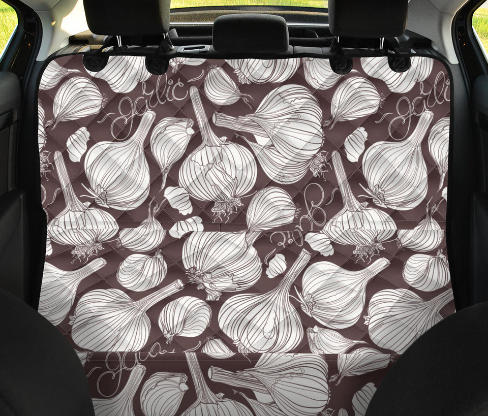 Garlic Bulb Dark Background Dog Car Seat Covers