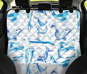 Watercolor Dolphin Pattern Dog Car Seat Covers