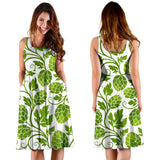 Hop Design Pattern Sleeveless Midi Dress