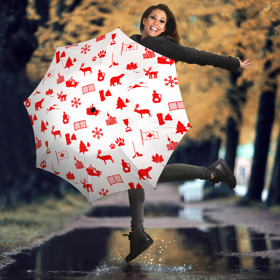 Canada Pattern Print Design 04 Umbrella
