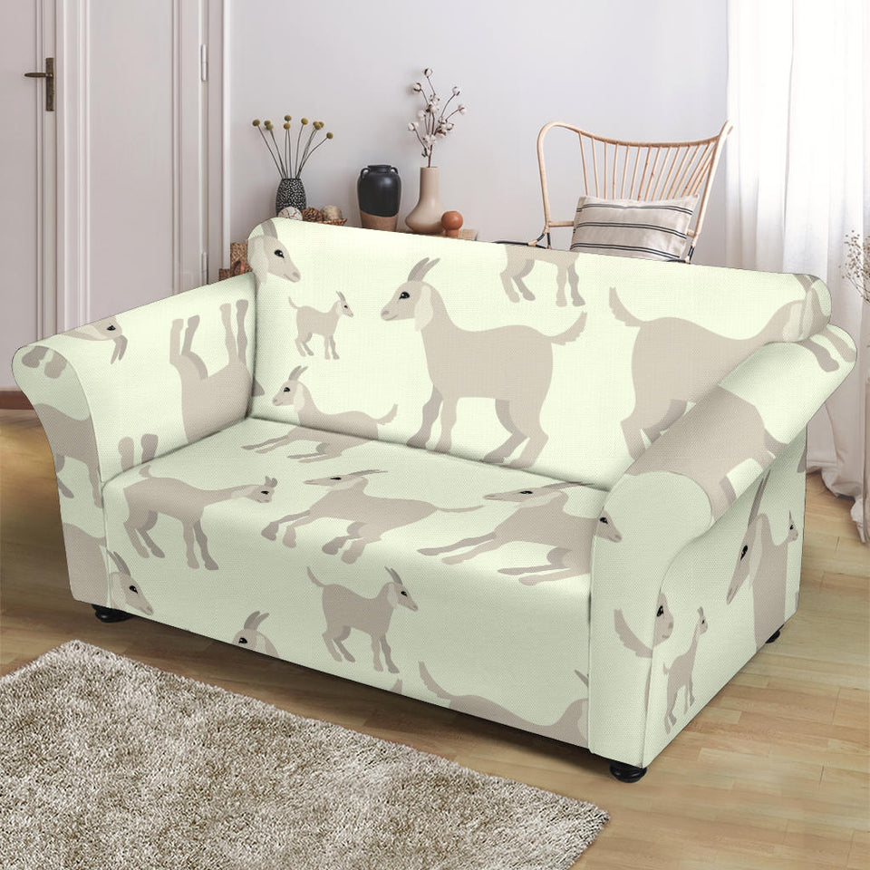 Little Young Goat Pattern Loveseat Couch Slipcover