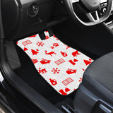 Canada Pattern Print Design 04 Front and Back Car Mats