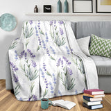 Hand Painting Watercolor Lavender Premium Blanket