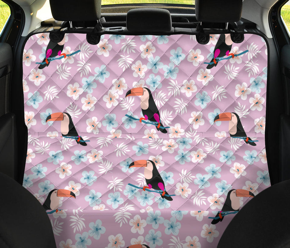 Beautiful Toucan Flower Leaves Dog Car Seat Covers