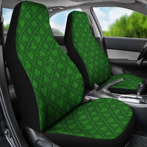 Casino Cards Suits Pattern Print Design 04 Universal Fit Car Seat Covers
