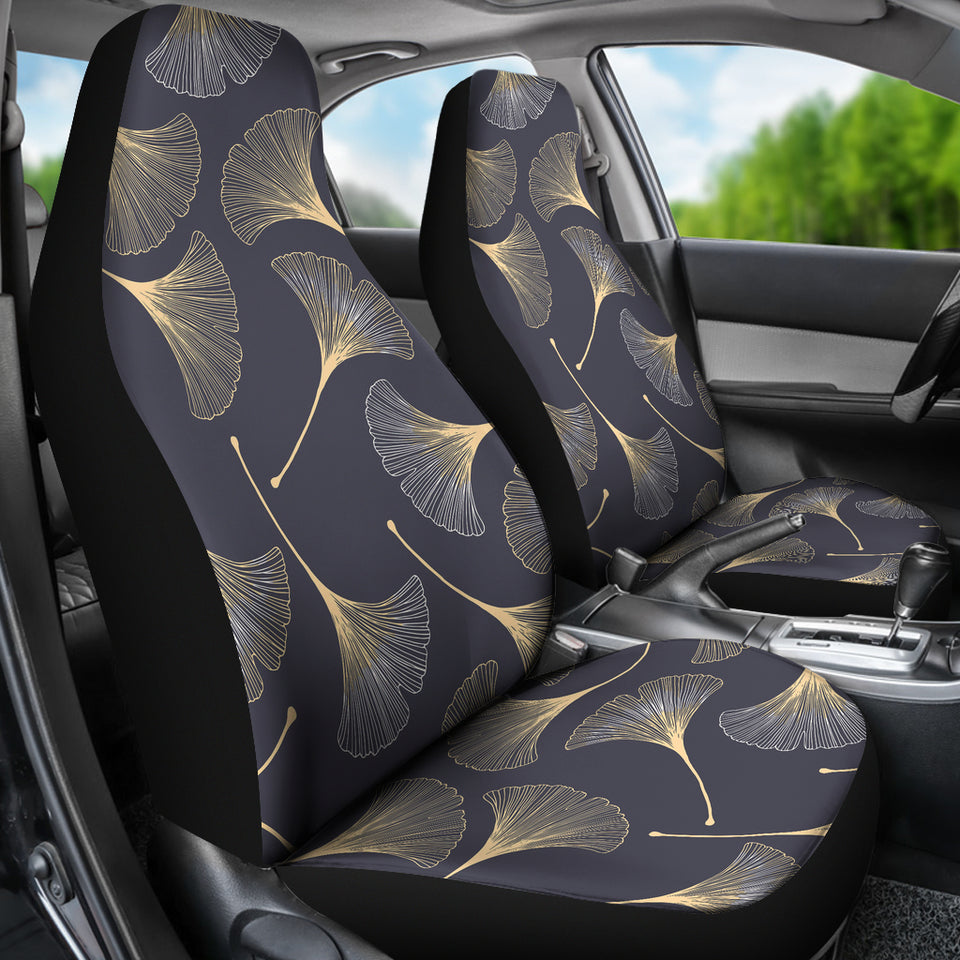 Gold Ginkgo Leaves Universal Fit Car Seat Covers