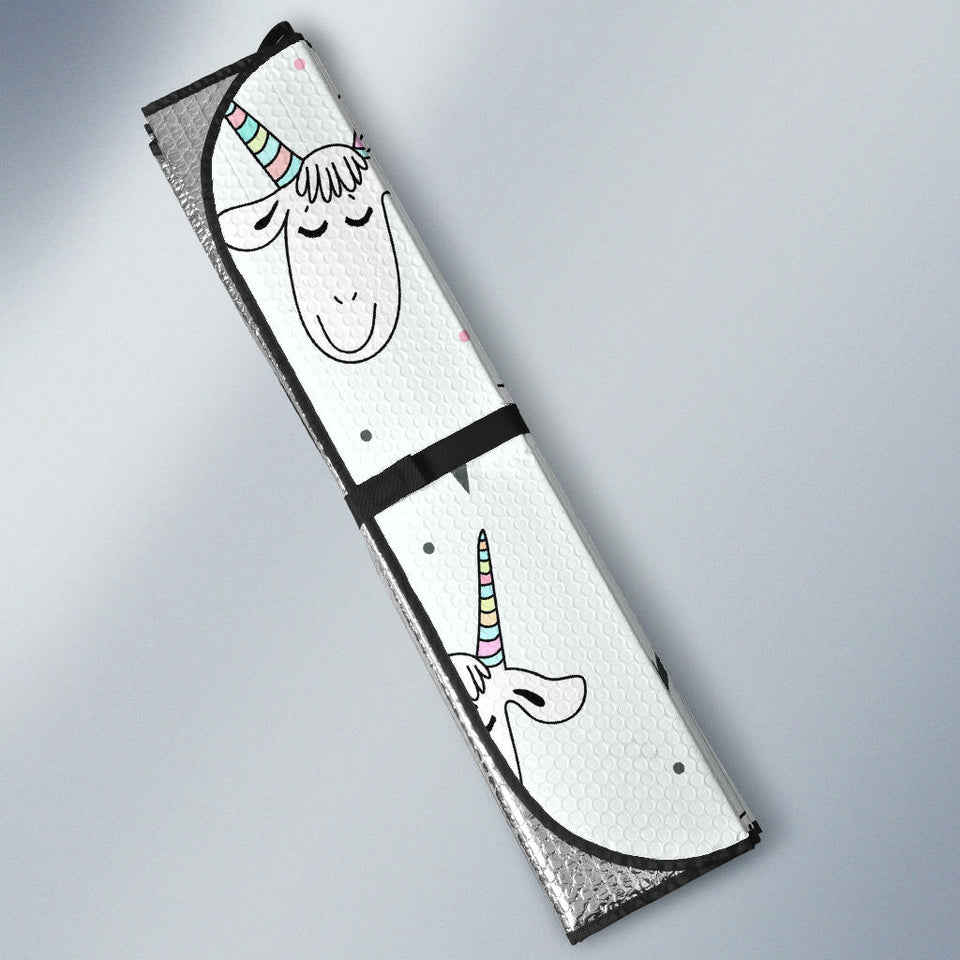 Cute Goat Design Pattern Car Sun Shade