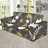 Beautiful Gold Autumn Maple Leaf Pattern Sofa Slipcover