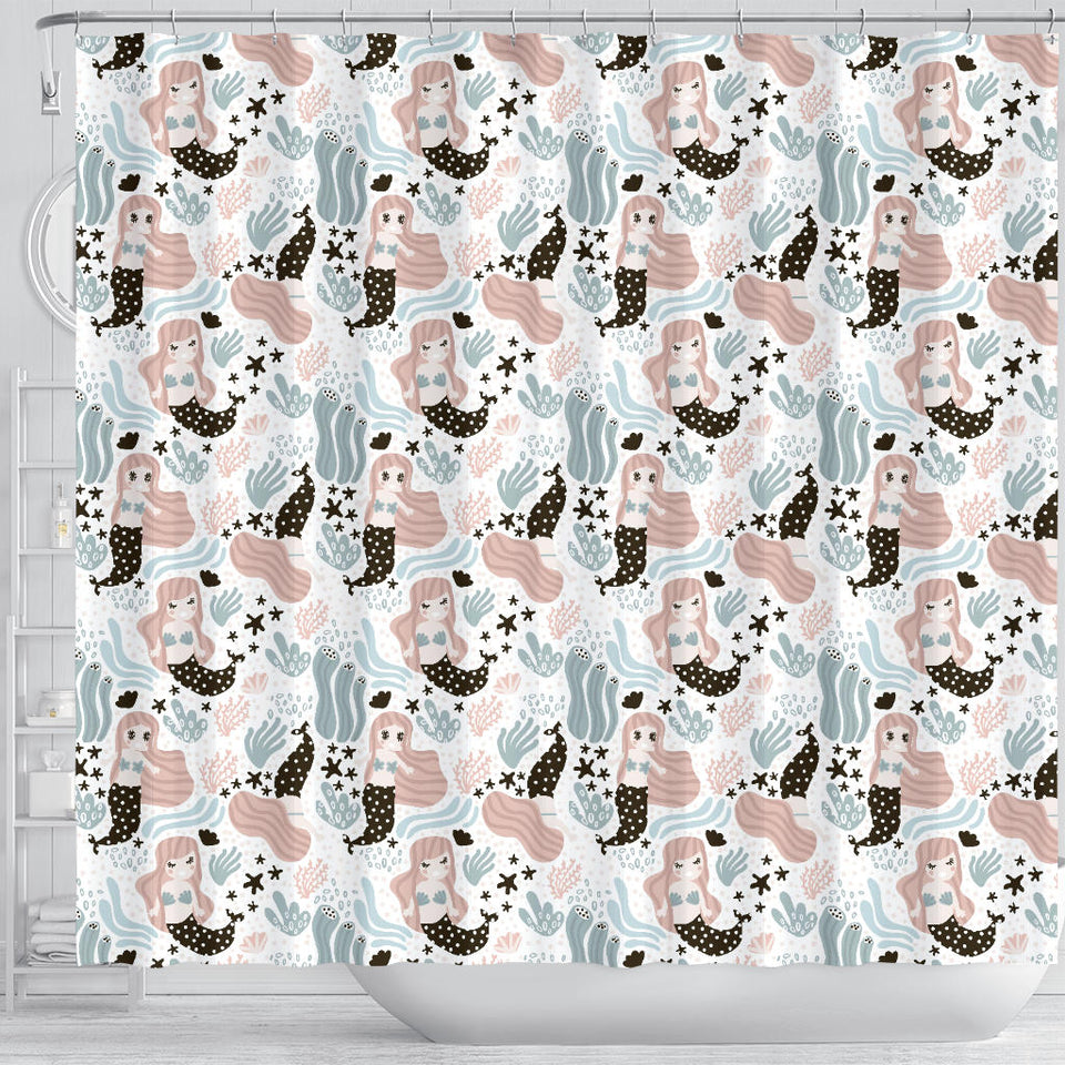 Cute Mermaid Pattern Shower Curtain Fulfilled In US
