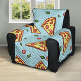 Hand drawn pizza blue background Recliner Cover Protector