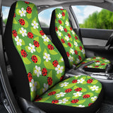 Ladybug Pattern Print Design 01 Universal Fit Car Seat Covers