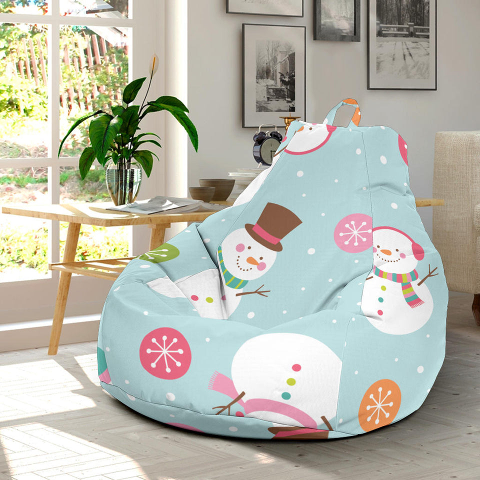 Cute Snowman Snowflake Pattern Bean Bag Cover