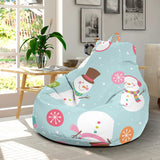 Cute Snowman Snowflake Pattern Bean Bag Cover