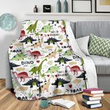Cute Dinosaurs Pattern Premium Blanket
