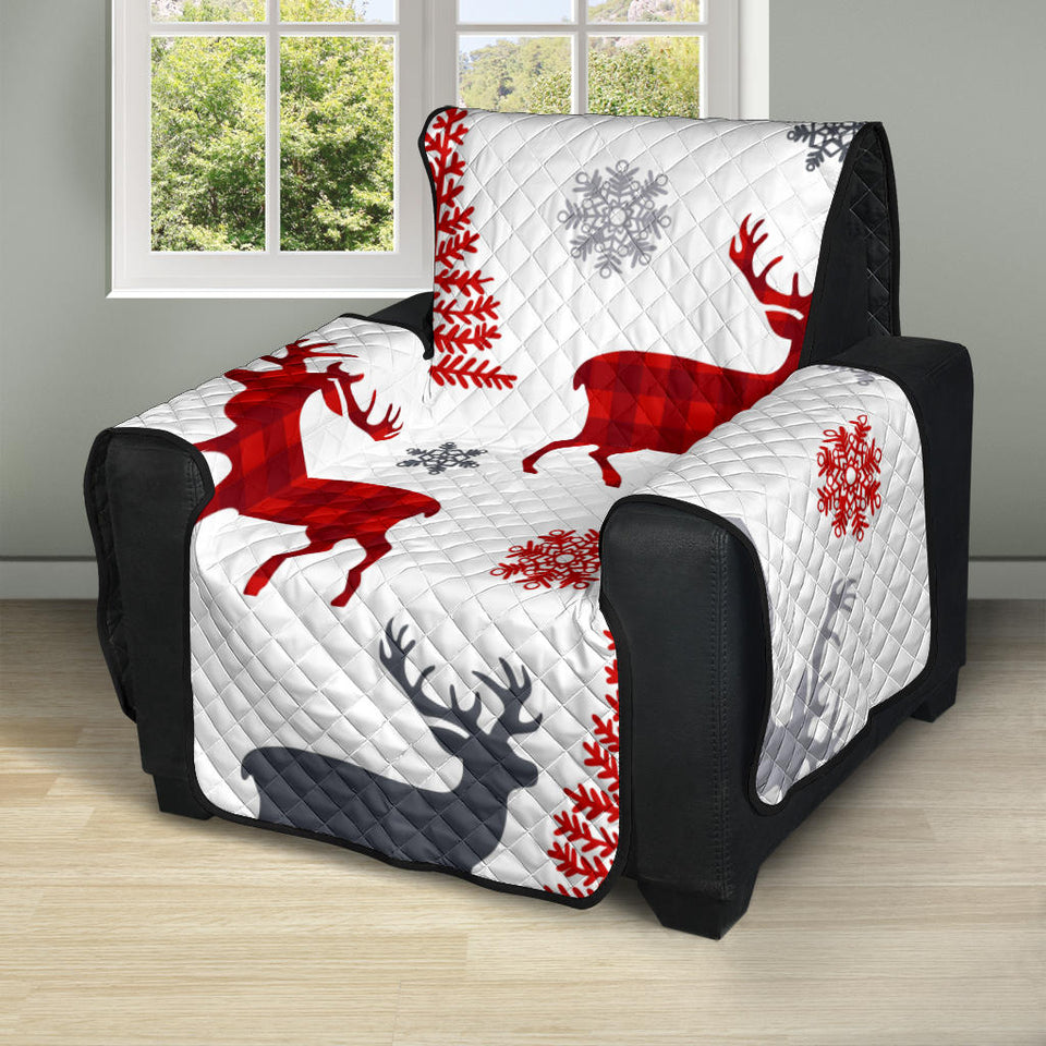 Deer tree snowflakes chrismas pattern Recliner Cover Protector