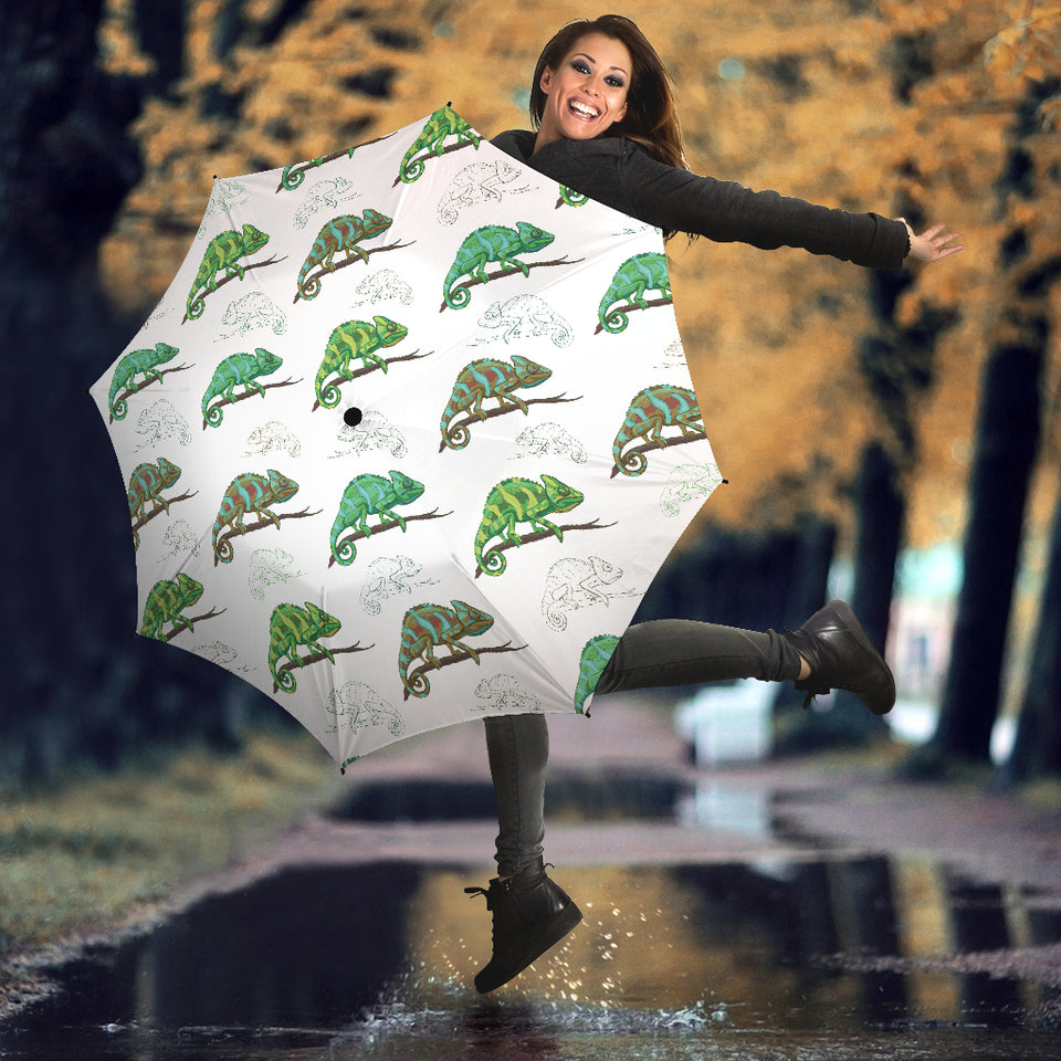 Chameleon Lizard Pattern Umbrella