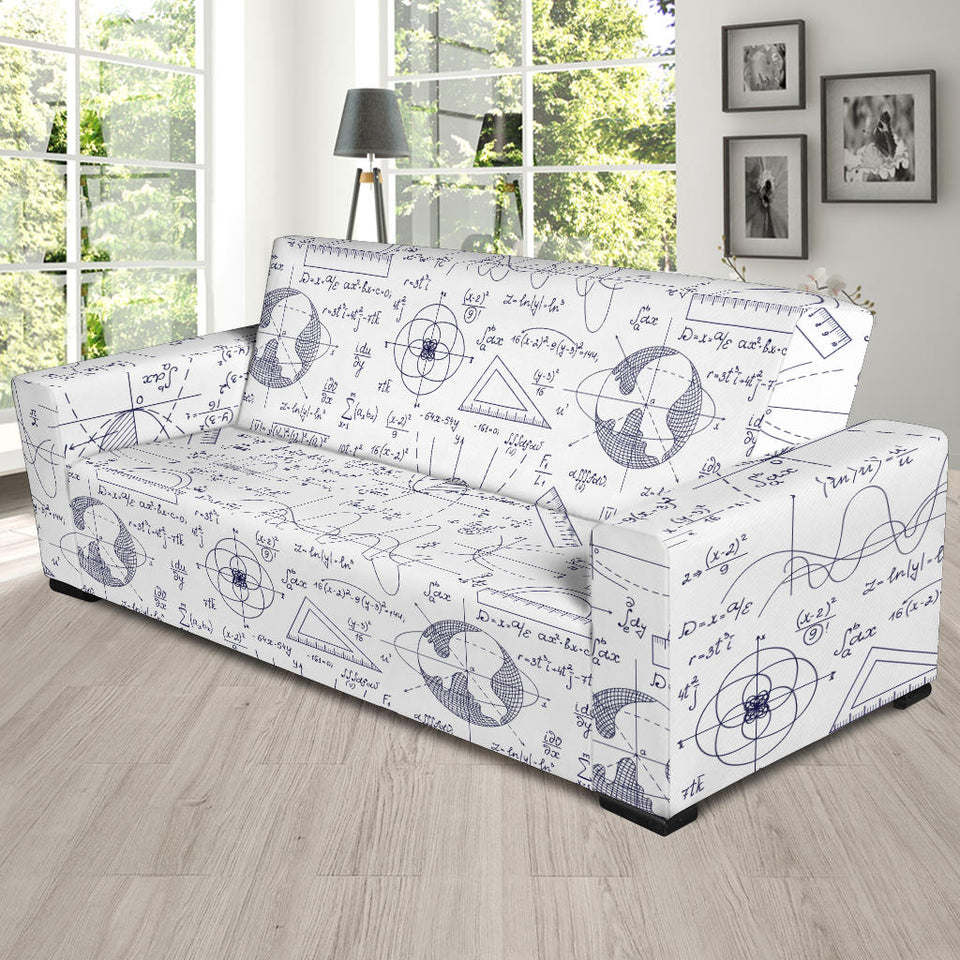 Math Pattern Print Design 03 Sofa Slipcover