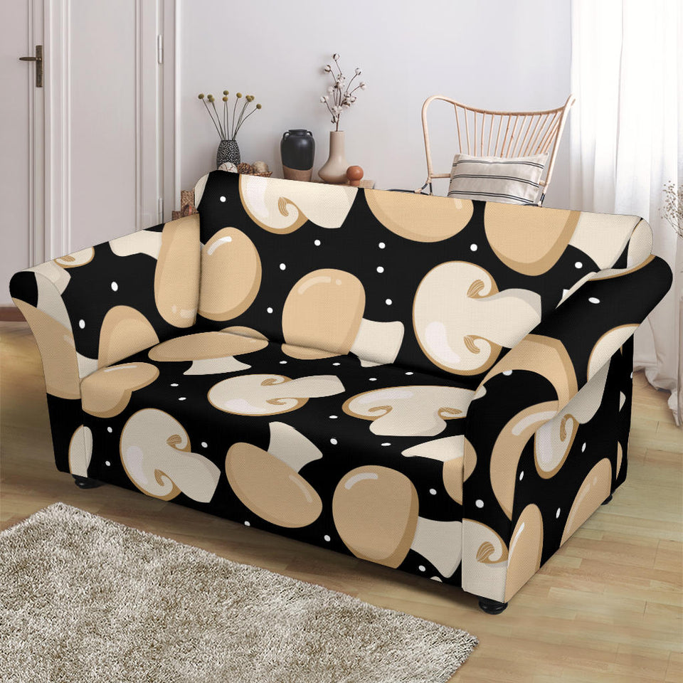 Champignon Mushroom Pattern Loveseat Couch Slipcover