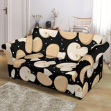 Champignon Mushroom Pattern Loveseat Couch Slipcover