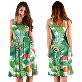 Cactus Design Pattern  Sleeveless Midi Dress