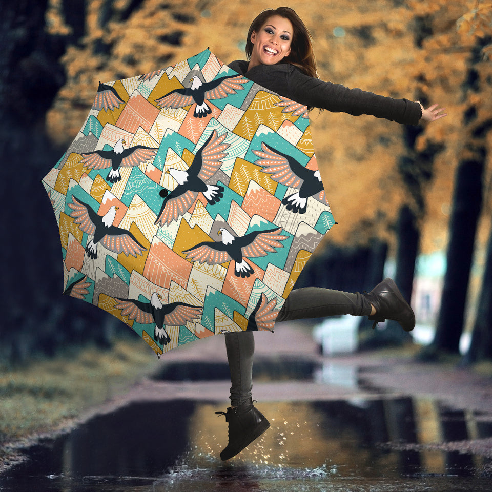 Eagle Pattern Print Design 02 Umbrella