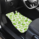Lime Design Pattern Front And Back Car Mats