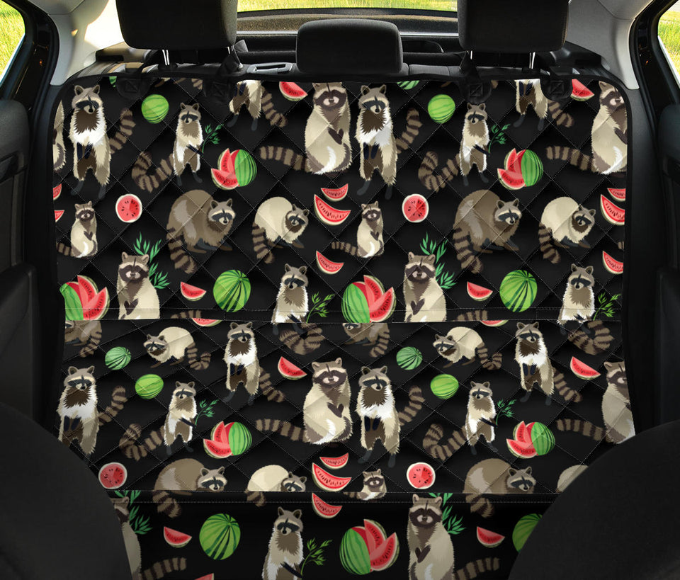 Raccoon Watermelon Pattern Dog Car Seat Covers