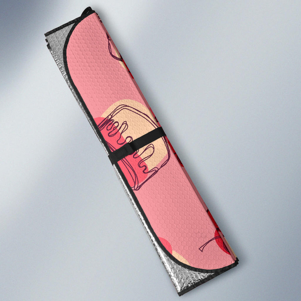 Cake Cherry Pattern Car Sun Shade