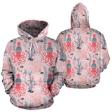 Octopus Winter Hat Garland Fish Candy Seaweed Coral Starfish Men Women Pullover Hoodie