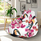 Toucan Flower Design Pattern Bean Bag Cover