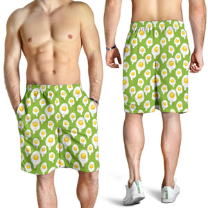 Fried Eggs Pattern Print Design 01 Men Shorts