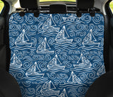 Hand Drawn Sailboat Pattern Dog Car Seat Covers