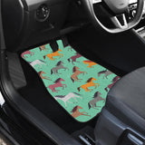 Colorful Horses Pattern Front Car Mats