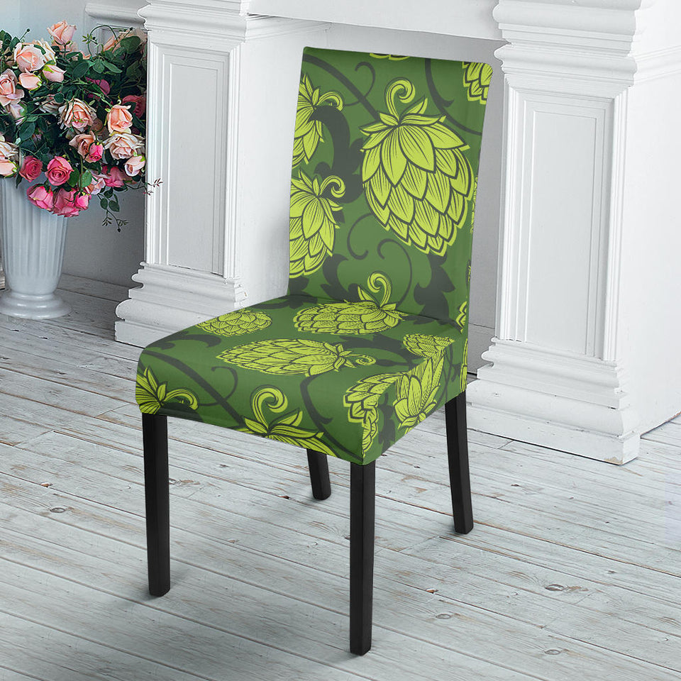 Hop Pattern Hop Cone Background Dining Chair Slipcover