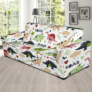 Cute Dinosaurs Pattern Sofa Slipcover
