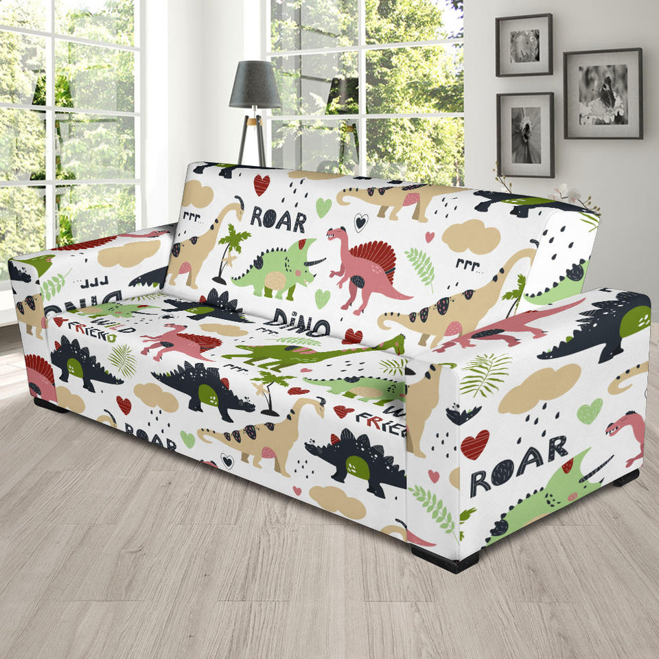 Cute Dinosaurs Pattern Sofa Slipcover