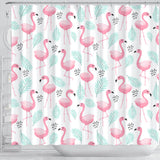 Cute Flamingo Pattern Shower Curtain Fulfilled In US