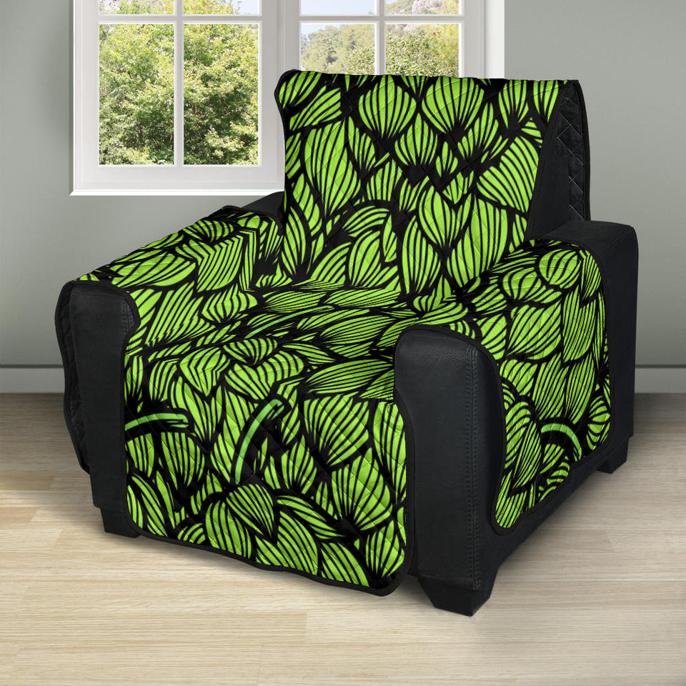 Green hop pattern Recliner Cover Protector