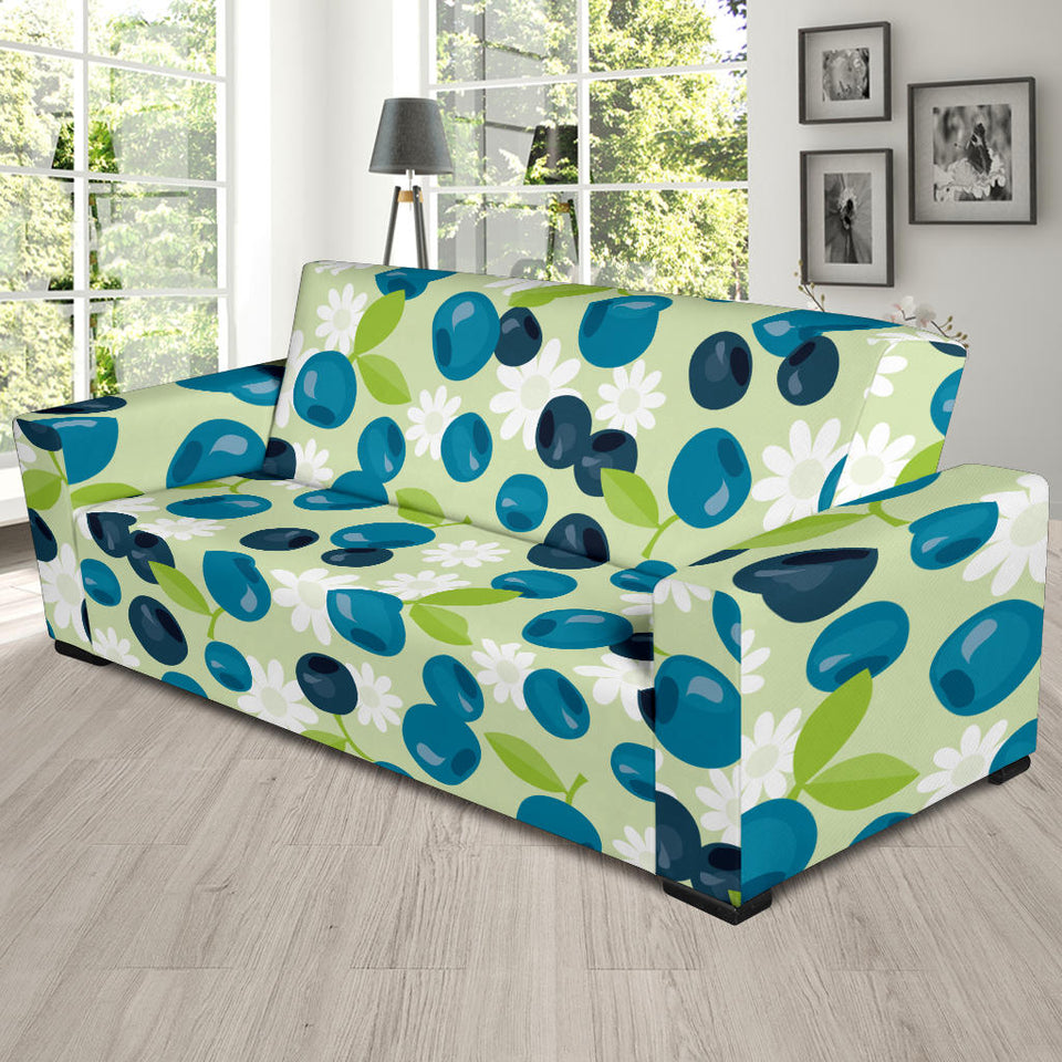 Blueberry Flower Pattern Sofa Slipcover