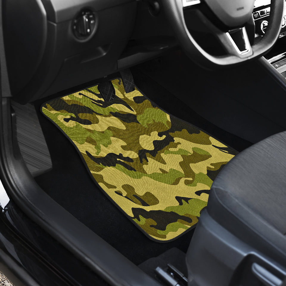 Green Camouflage Front Car Mats (Set Of 2)
